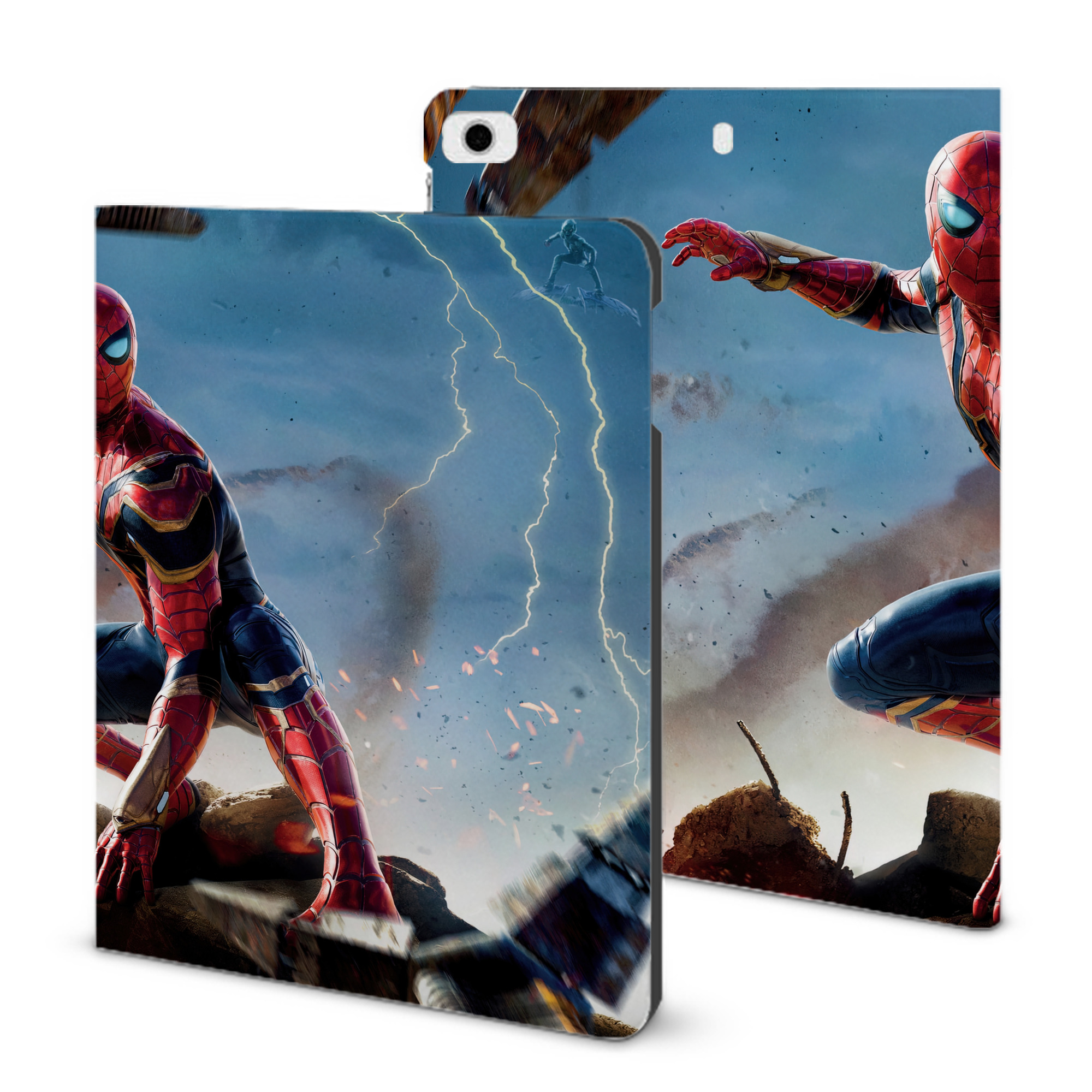 （画像用） Spider Man スパイダーマン IPad ケース ブック型 PUレザー TPU 耐衝撃 軽量 薄型 ペン収納なし 全面保護 IPad 各モデル対応